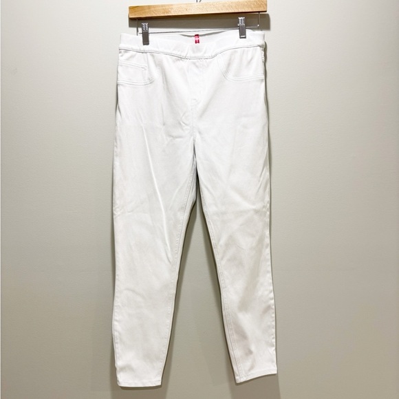 SPANX Denim - SPANX Women’s Jean-ish Ankle Leggings In White Stretch Comfy Resort Minimalist L